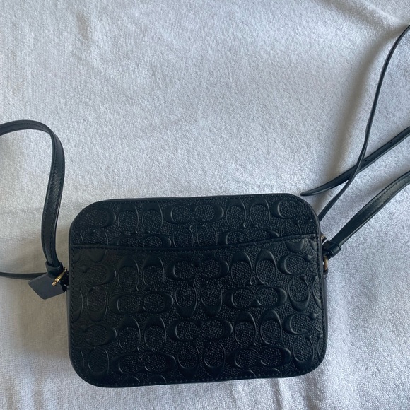 SOLD- Coach Black Leather Crossbody - Picture 4 of 11